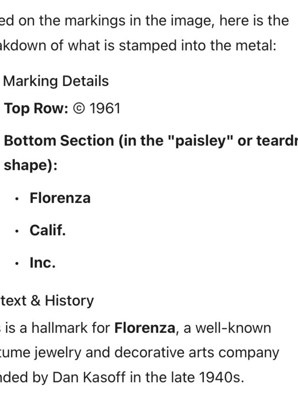 1967 Florenza light switch cover. (Heavy) - Picture 2 of 4